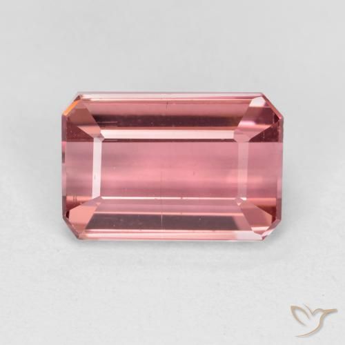 1.53ct Natürlicher Mittelrosa Turmalin, Oktagonschliff, VS-SI, Photo A