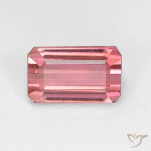1.88ct Natürlicher orange-rosa Turmalin, Smaragdschliff, VS