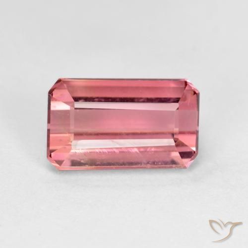 1.54ct Natürlicher Mittelrosa Turmalin, Smaragdschliff, VS