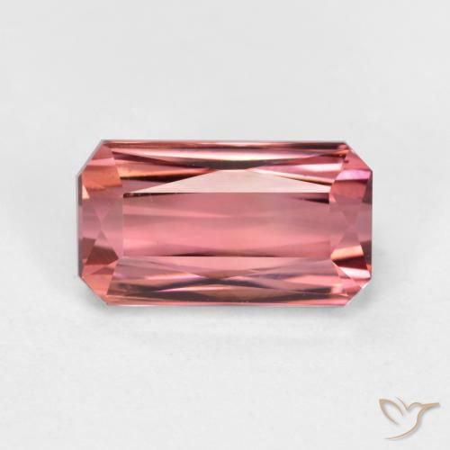 1.95ct Natürlicher tiefrosa Turmalin, Smaragdschliff, VVS-VS