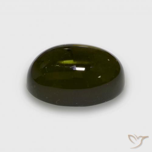 9,17 ctw natürlicher tiefgrün Turmalin, Oval, Transparent