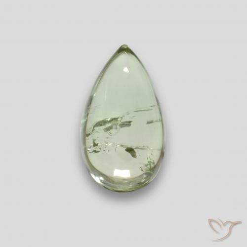 1.52ct Natürlicher hellgrün Turmalin, Birnenform, Transparent