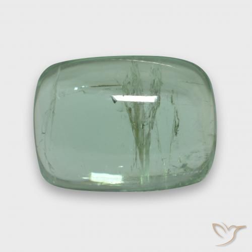 3.19ct Natürlicher Sehr helles Gelbgrün Turmalin, Kissen, Transparent