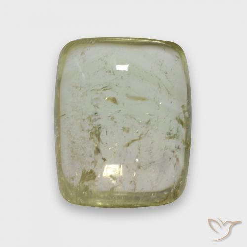 3.60ct Natürlicher Blasses Cremegelb Turmalin, Kissen, Transparent