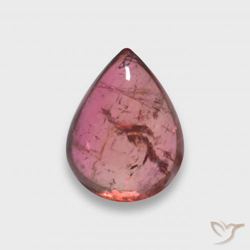 2.61ct Natürlicher Tiefrot Turmalin, Birnenform, Transparent
