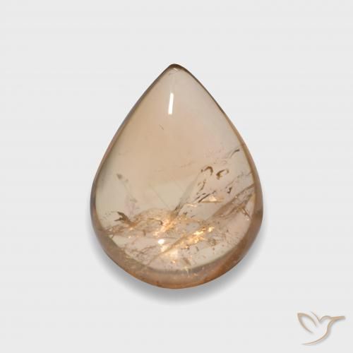 3.15ct Natürlicher hellorange Turmalin, Birnenform, Transparent