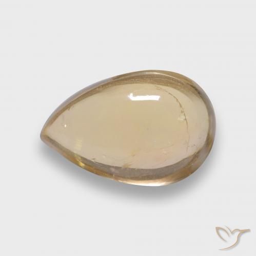 9,17 ctw natürlicher hellgolden Turmalin, Birnenform, Transparent