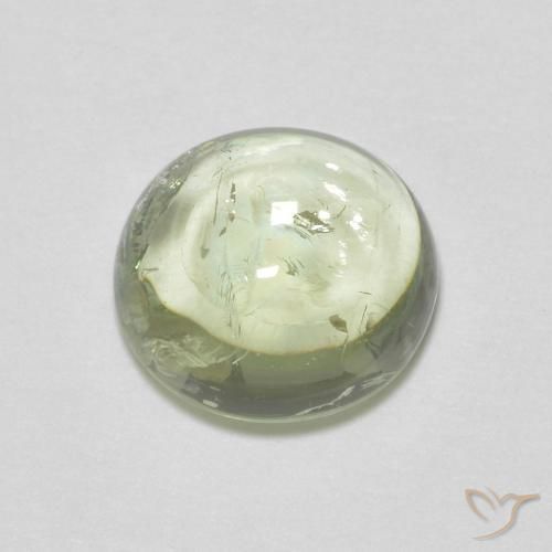 1.34ct Natürlicher gelb-grün Turmalin, Runden, Transparent