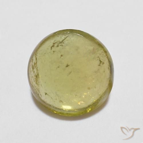 0.97ct Natürlicher Senfgelb Turmalin, Runden, Transparent