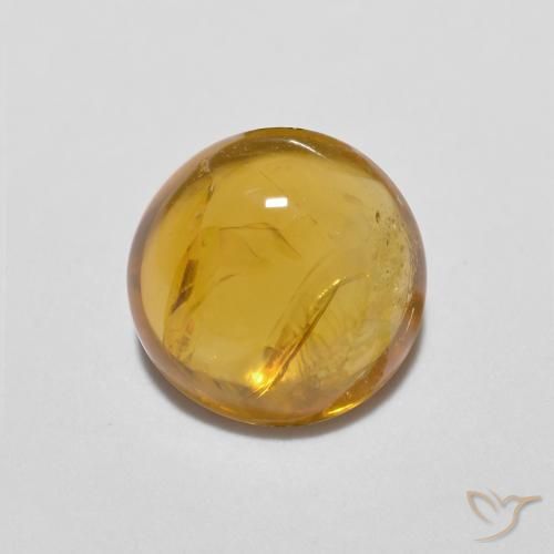 1.24ct Natürlicher gold-braun Turmalin, Runden, Transparent