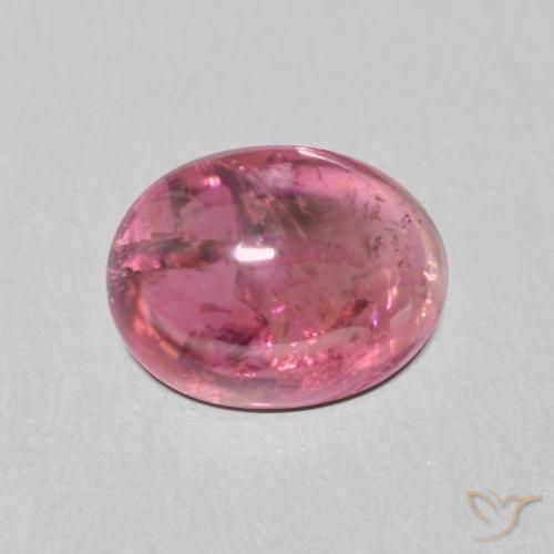 1.58ct Natürlicher Himbeerrot Turmalin, Oval, Transparent