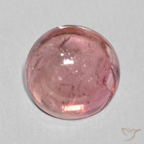 1.57ct Natürlicher hellrosa Turmalin, Runden, Transparent