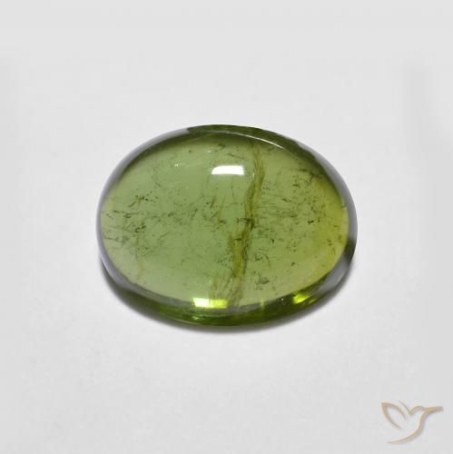 1.39ct Natürlicher Algengrün Turmalin, Oval, Transparent