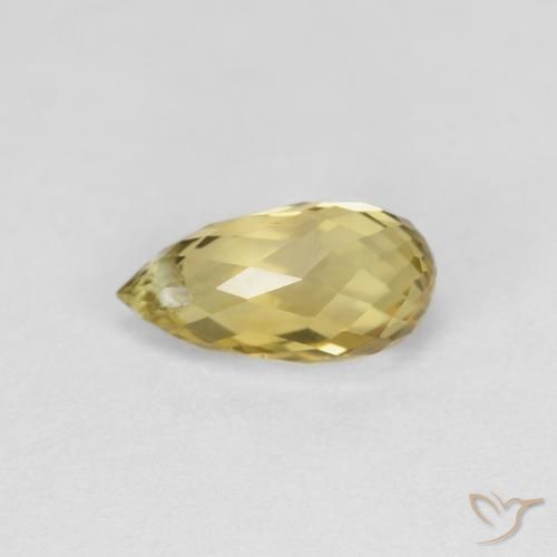 9,17 ctw natürlicher Erdiges Gold Turmalin, Briolette, VS