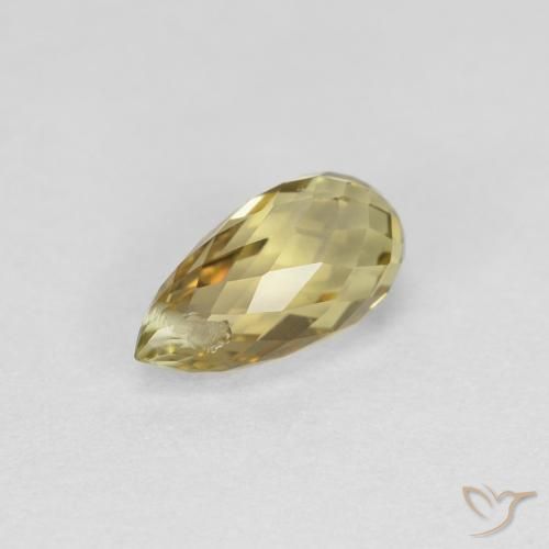 9,17 ctw natürlicher Erdiges Gold Turmalin, Briolette, VS