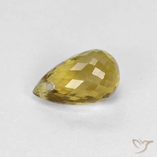 0.88ct Natürlicher Erdiges Gold Turmalin, Briolette, VS