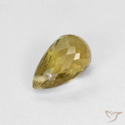 9,17 ctw natürlicher Erdiges Gold Turmalin, Briolette, VS