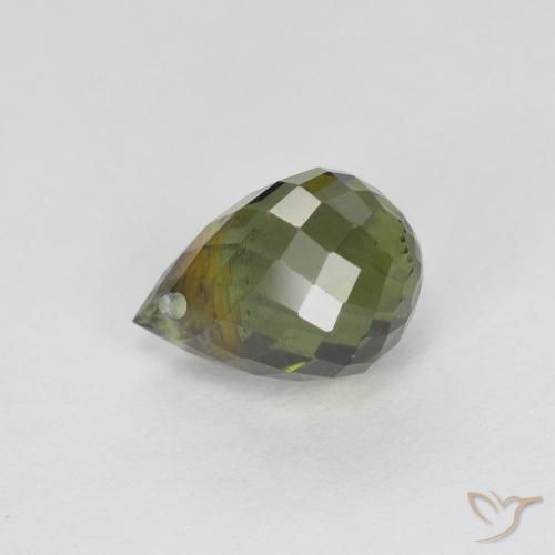 1.54ct Natürlicher dunkelgrün Turmalin, Briolette, VS-SI
