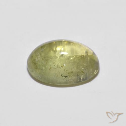 9,17 ctw natürlicher Mittel Gelb-Grün Turmalin, Oval, Transparent
