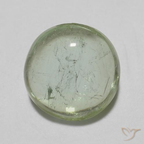 1.13ct Natürlicher Mittel-Hellgrün Turmalin, Runden, Transparent