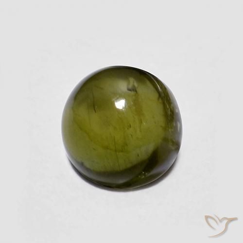 0.68ct Natürlicher tiefgrün Turmalin, Runden, Transparent