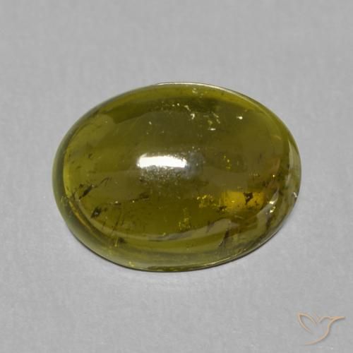 1.50ct Natürlicher gelblich-grün Turmalin, Oval, Transparent