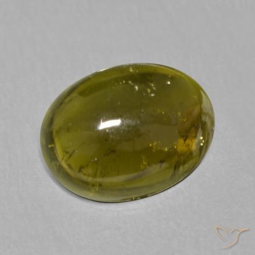 9,17 ctw natürlicher gelblich-grün Turmalin, Oval, Transparent