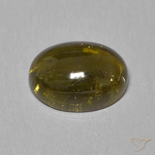 9,17 ctw natürlicher gelblich-grün Turmalin, Oval, Transparent