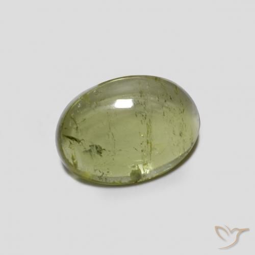9,17 ctw natürlicher gelblich-grün Turmalin, Oval, Transparent