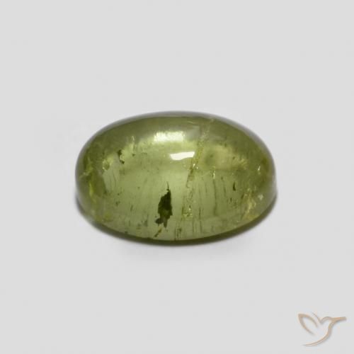 9,17 ctw natürlicher gelblich-grün Turmalin, Oval, Transparent