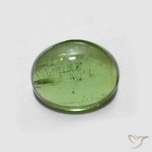 2.18ct Natürlicher Mittelgrün Turmalin, Oval, Transparent
