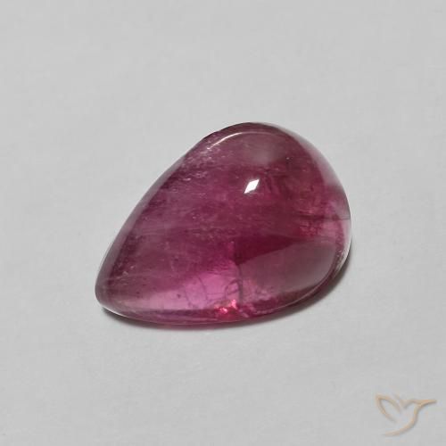 2.49ct Natürlicher Rosaig-rot Turmalin, Birnenform, Lichtdurchlässig