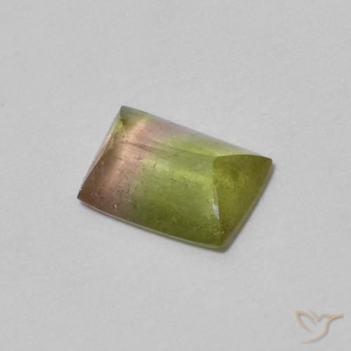 0.43ct Natürlicher Mehrfarbig Turmalin, Baguette, Transparent