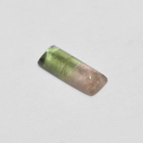 0,41 ctw natürlicher Zweifarbig Turmalin, Baguette, Transparent