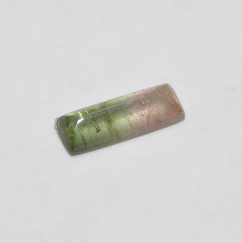 0,41 ctw natürlicher Zweifarbig Turmalin, Baguette, Transparent