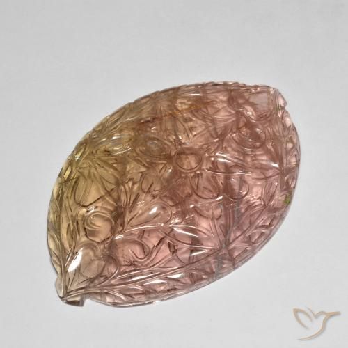 86.71ct Natürlicher orange-rosa Turmalin, Fantasie, Transparent