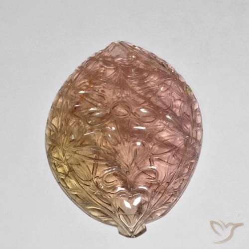 9,17 ctw natürlicher orange-rosa Turmalin, Fantasie, Transparent