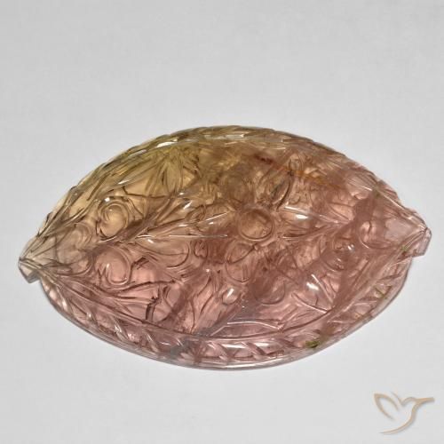 9,17 ctw natürlicher orange-rosa Turmalin, Fantasie, Transparent