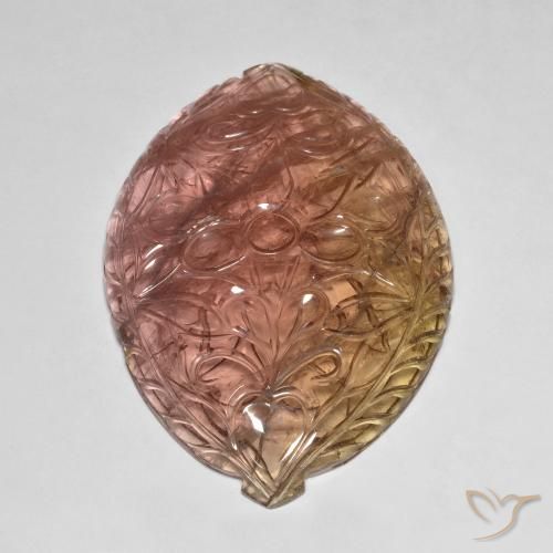 9,17 ctw natürlicher orange-rosa Turmalin, Fantasie, Transparent