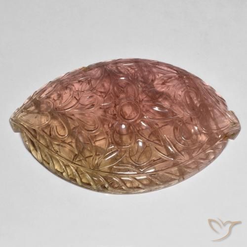 9,17 ctw natürlicher orange-rosa Turmalin, Fantasie, Transparent