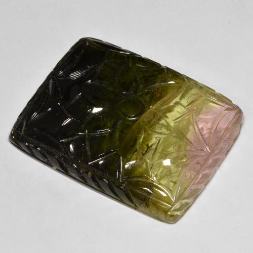 63.68ct Natürlicher Mehrfarbig Turmalin, Fantasie, Lichtdurchlässig