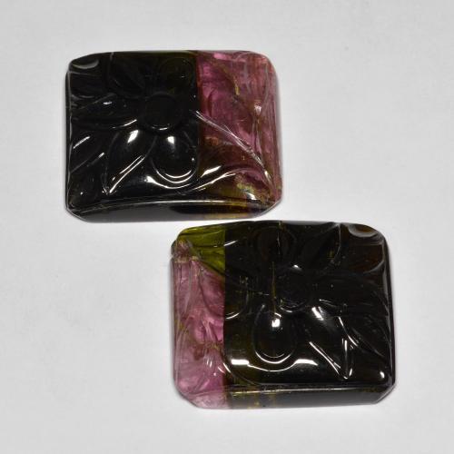 62.21 ct natürliche Mehrfarbig Turmalin-Edelsteine, Fantasie, Lichtdurchlässig