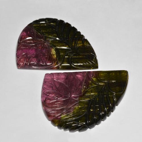 124.15 ct natürliche Wassermelone Turmalin-Edelsteine, Fantasie, Lichtdurchlässig