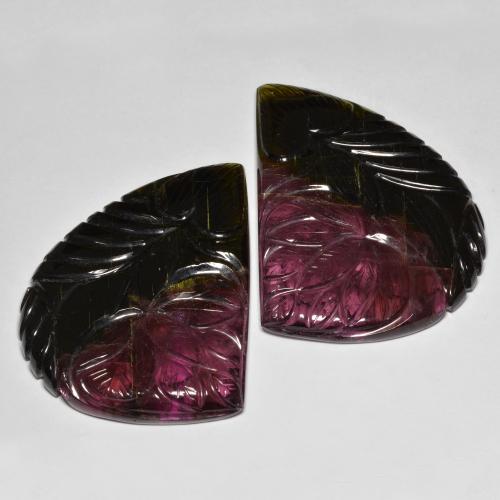 124.15 ct natürliche Wassermelone Turmalin-Edelsteine, Fantasie, Lichtdurchlässig