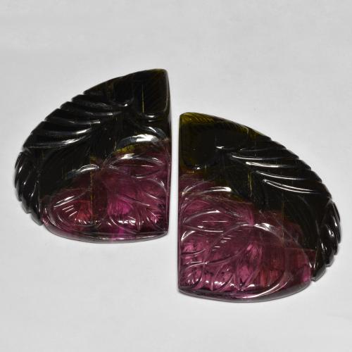 124.15 ct natürliche Wassermelone Turmalin-Edelsteine, Fantasie, Lichtdurchlässig