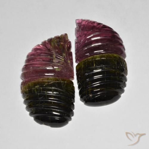 89.04 ct natürliche Zweifarbig Turmalin-Edelsteine, Fantasie, Lichtdurchlässig