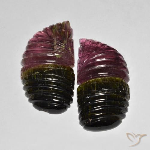 89.04 ct natürliche Zweifarbig Turmalin-Edelsteine, Fantasie, Lichtdurchlässig