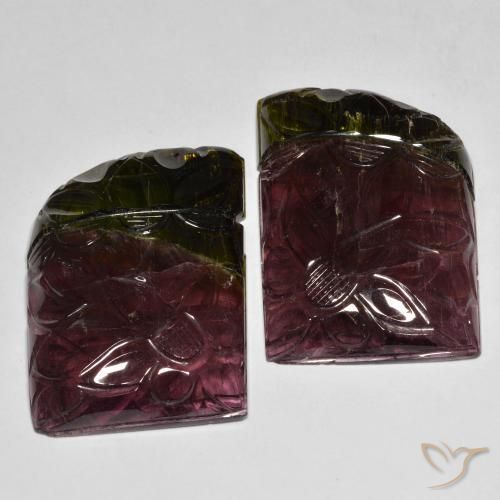 89.72 ct natürliche Zweifarbig Turmalin-Edelsteine, Fantasie, Lichtdurchlässig