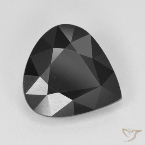 4.21ct Natürlicher Schörl Turmalin, Birnenform, Lichtundurchlässig