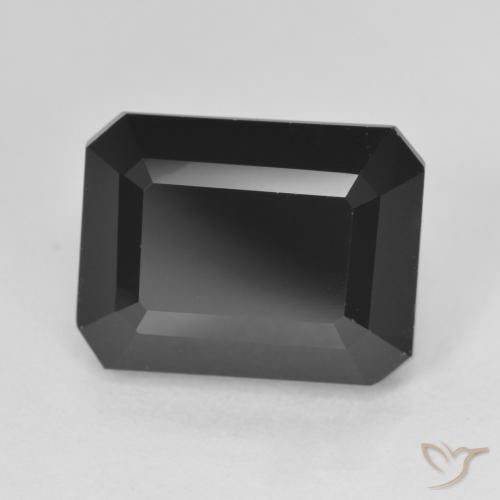 8.60ct Natürlicher Schörl Turmalin, Smaragdschliff, Lichtundurchlässig